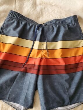 O'Neill Black Mesh Swim Liner with Orange Waistband M